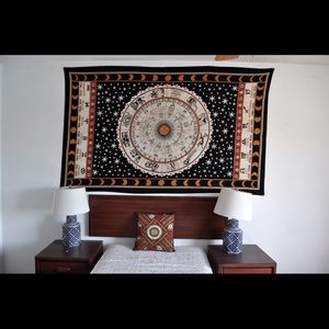 Zodiac sun tapestry,wall decor,Boho, Hippie